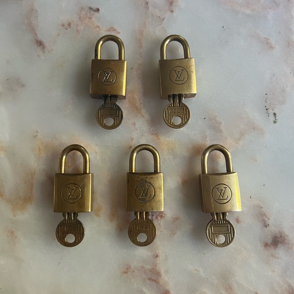 Louis Vuitton Accessories - One (1) Vintage Louis Vuitton Padlock and Key Set